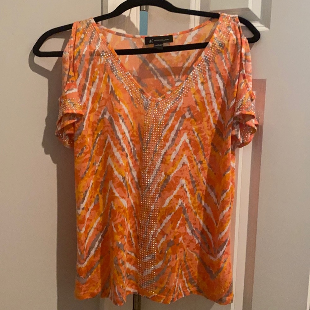 Fun cold shoulder top